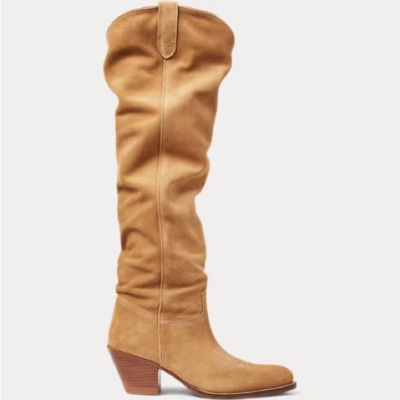 Polo by Ralph Lauren Women's Thigh-high Tan Suede Boots